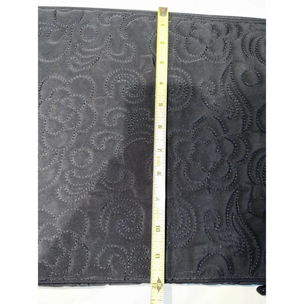 Vera Bradley Bags Quilted Canvas Laptop Bag,‎ Black 17x12